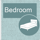 Dementia Friendly Sign Projecting Bedroom Sign Blue