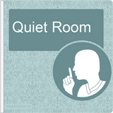 Dementia Friendly Sign Projecting Quiet Room Sign Blue