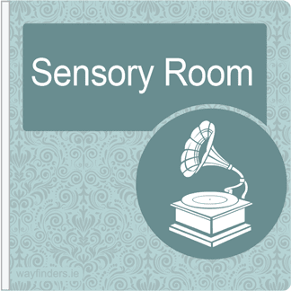 Dementia Friendly Sign  Projecting Sensory Room Sign Blue