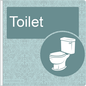 Dementia Friendly Sign Projecting Toilet Sign Blue