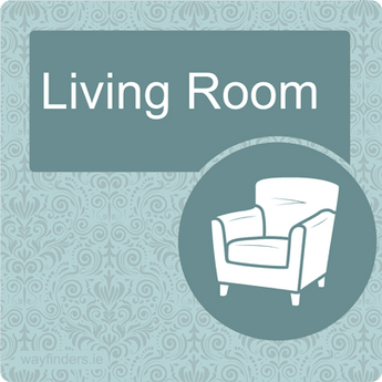 Nursing Home Dementia Friendly Sign Door Sign Living Room Blue