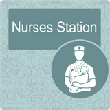 Dementia Friendly Care Home Door Sign Nurses Station Blue