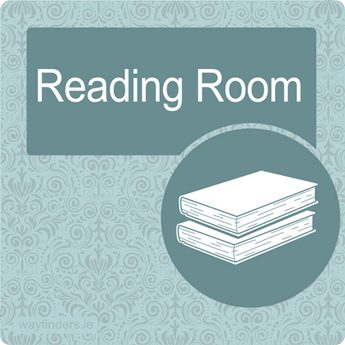 Nursing Home Dementia Friendly Sign Room Sign Reading Room Blue