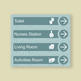 Dementia Friendly Directional Signs For Care Homes Blue