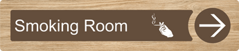 Dementia Friendly Sign Smoking Room Directional Sign Oak