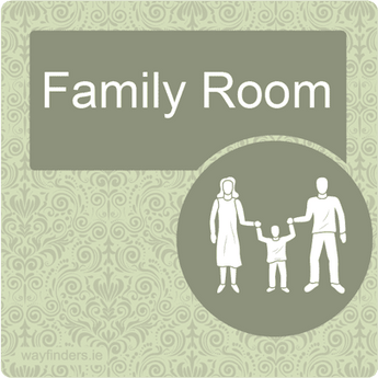 Dementia Friendly Family Room Door Sign