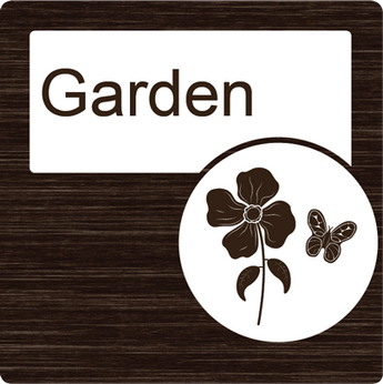 Dementia Friendly Garden Door Sign