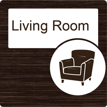 Dementia Friendly Living Room Door Sign