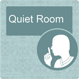 Dementia Friendly Sign Quiet Room Door Sign Blue