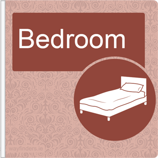 Dementia Friendly Projecting Bedroom Sign