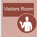 Dementia Friendly Projecting Visitors Room Sign