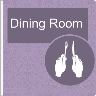 Dementia Friendly Projecting Dining Room Sign