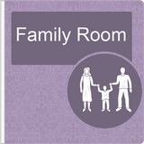 Dementia Friendly Projecting Family Room Sign