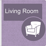 Dementia Friendly Projecting Living Room Sign