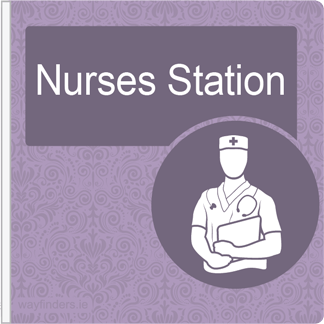 Dementia Friendly Projecting Nurses Station Sign