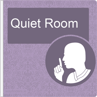 Dementia Friendly Projecting Quiet Room Sign