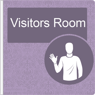 Dementia Friendly Projecting Visitors Room Sign