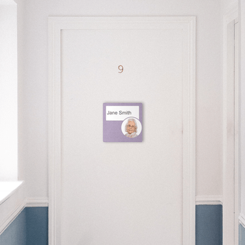 Dementia Friendly Signage Personalised Door Sign Purple