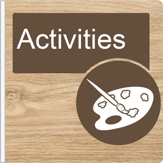 Dementia Friendly Projecting Activities Sign