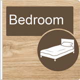 Dementia Friendly Projecting Bedroom Sign