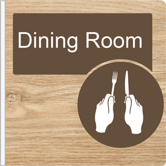 Dementia Friendly Projecting Dining Room Sign