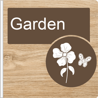 Dementia Friendly Projecting Garden Sign