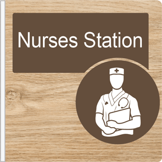 Dementia Friendly Projecting Nurses Station Sign