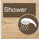 Dementia Friendly Projecting Shower Sign