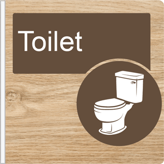 Dementia Friendly Projecting Toilet Sign