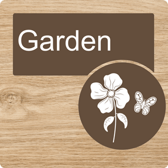 Dementia Friendly Garden Door Sign