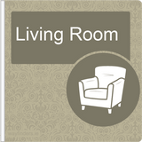 Dementia Friendly Projecting Living Room Sign