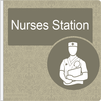 Dementia Friendly Projecting Nurses Station Sign