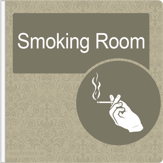 Dementia Friendly Projecting Smoking Room Sign