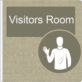 Dementia Friendly Projecting Visitors Room Sign