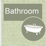 Dementia Friendly Projecting Bathroom Sign