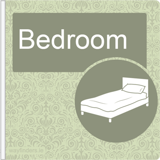 Dementia Friendly Projecting Bedroom Sign