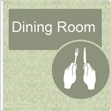 Dementia Friendly Projecting Dining Room Sign