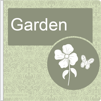 Dementia Friendly Projecting Garden Sign