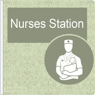 Dementia Friendly Projecting Nurses Station Sign