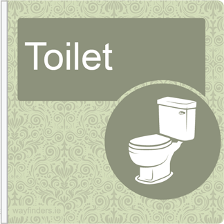 Dementia Friendly Projecting Toilet Sign