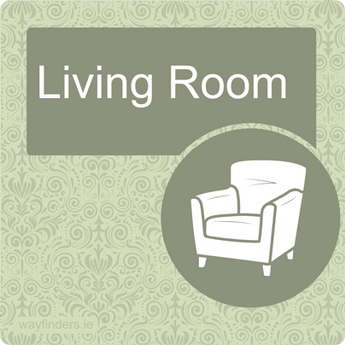 Dementia Friendly Living Room Door Sign