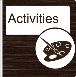 Dementia Friendly Projecting Activities Sign