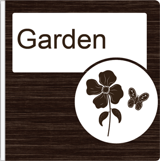 Dementia Friendly Projecting Garden Sign