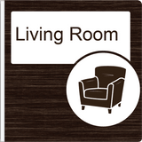 Dementia Friendly Projecting Living Room Sign