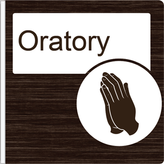 Dementia Friendly Projecting Oratory Sign