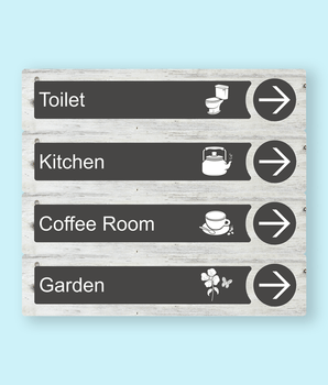 Directional Dementia Sign - White Pine - Signage for Care